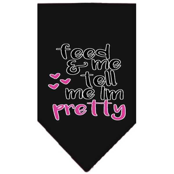 Mirage Pet Products Tell Me Im Pretty Screen Print Pet BandanaBlack Large 66-457 LGBK